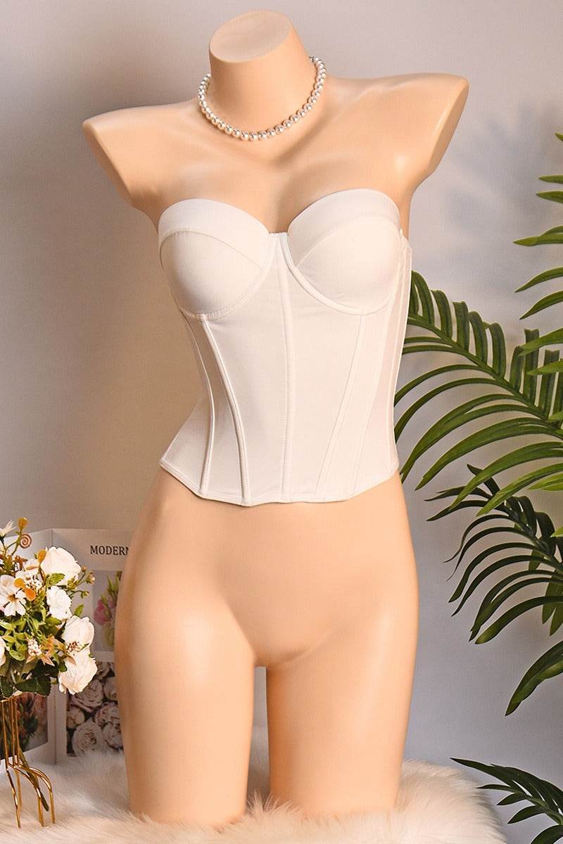 Strapless Backless Corset Bridal Bra 931536941745 - COCOMELODY