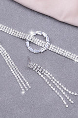 Gorgeous Zircon Earrings/Necklace Jewelry Sets (Set of 2) 776524554011 - COCOMELODY