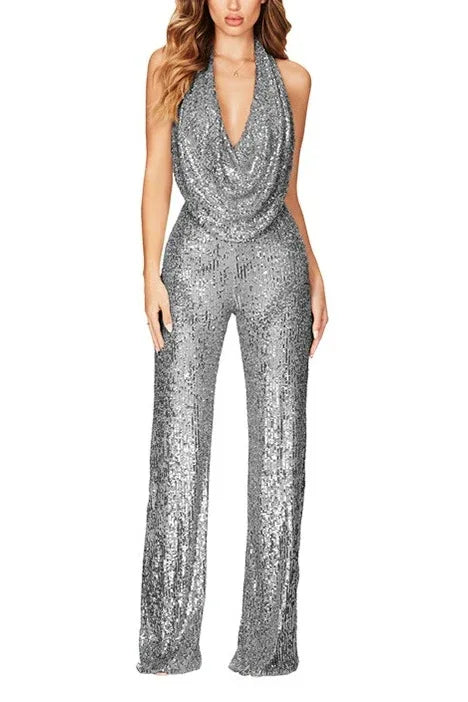Jumpsuit Maxi Sequins Formal Evening Dresses 678030856246 - COCOMELODY