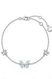 CZ Inlaid Bracelet Adjustable Thin Chain White Copper Silver 926000156001