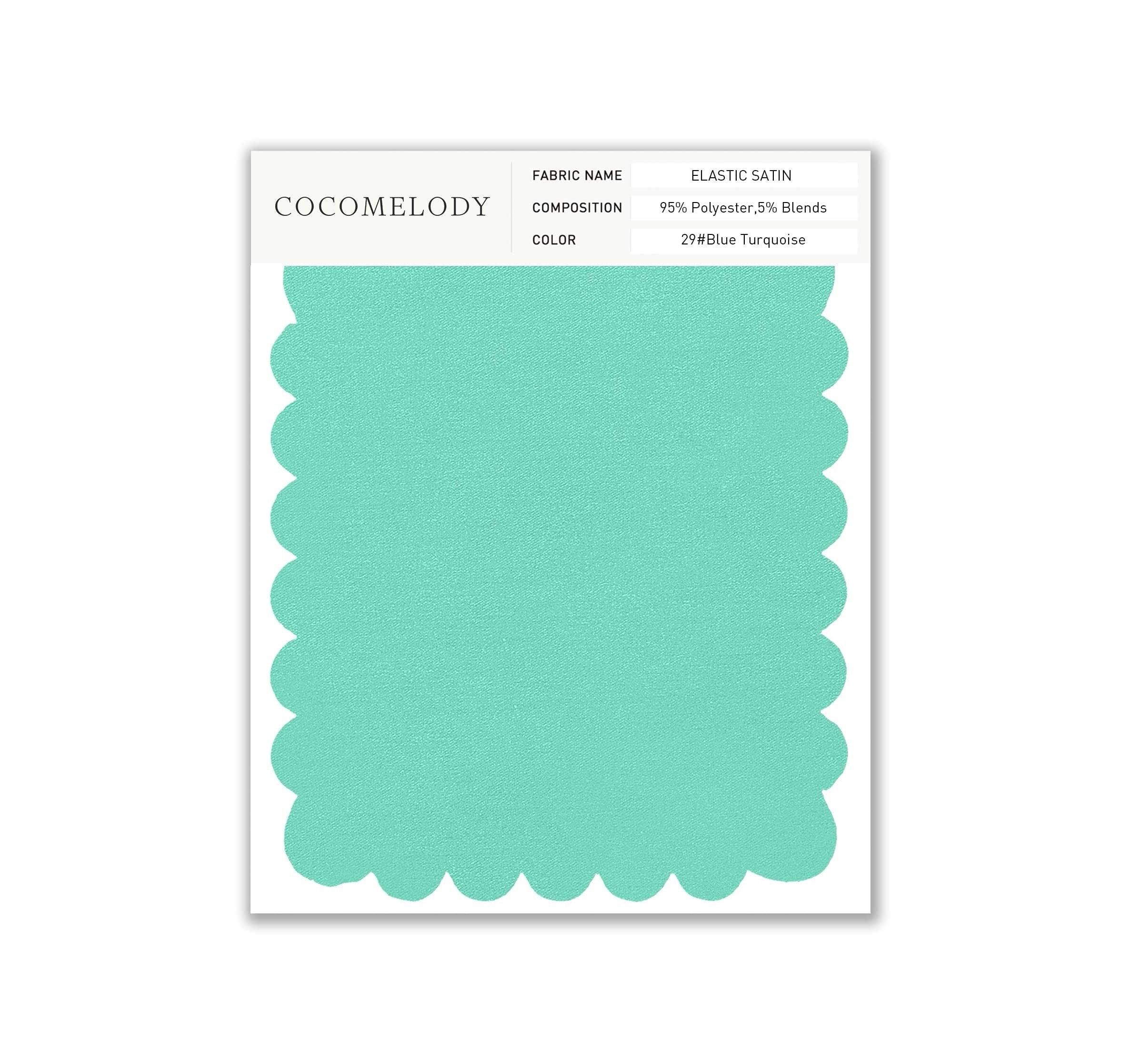 Elastic Satin Fabric Swatch in Single Color SWES16004 - COCOMELODY