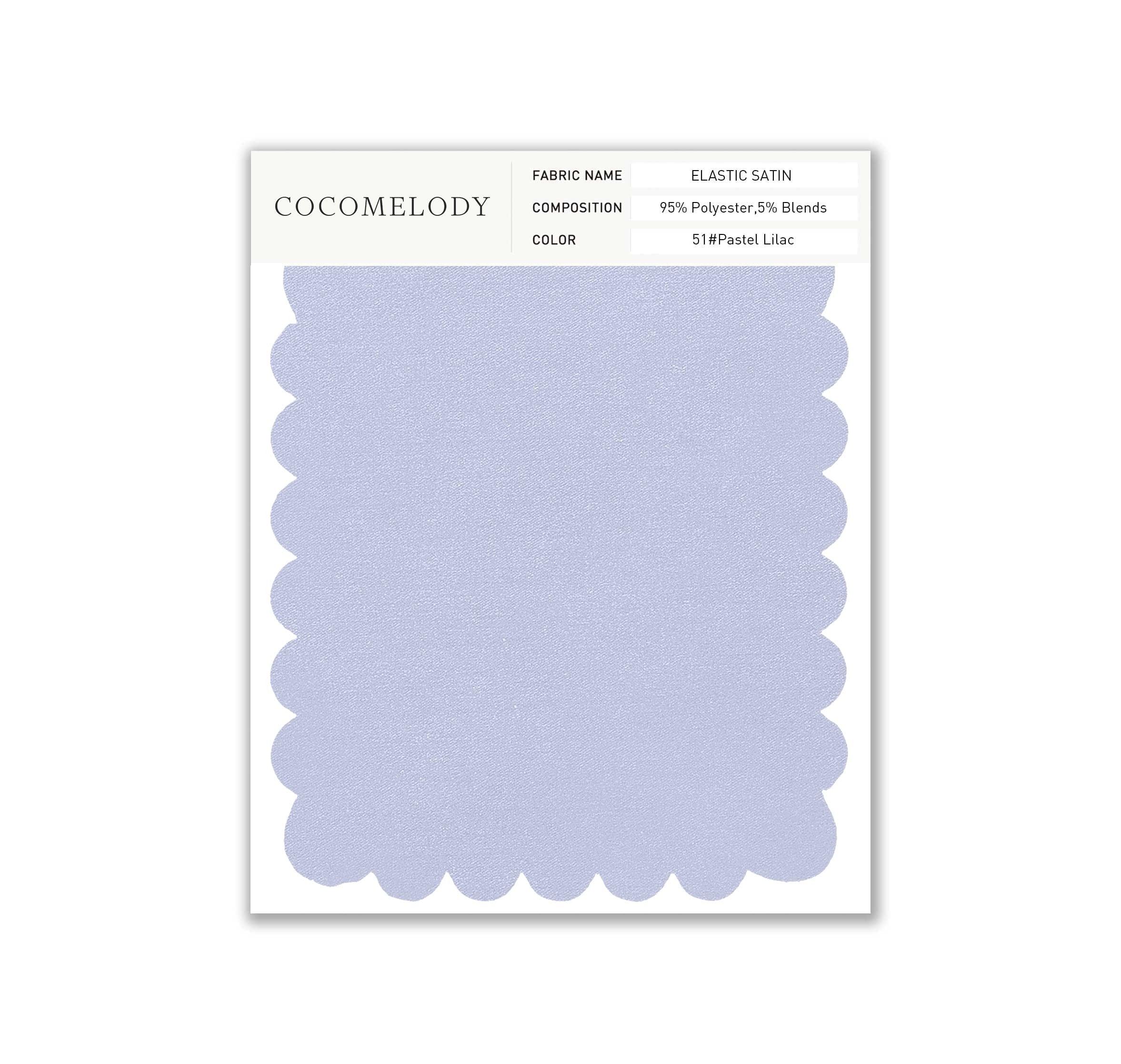 Elastic Satin Fabric Swatch in Single Color SWES16004 - COCOMELODY