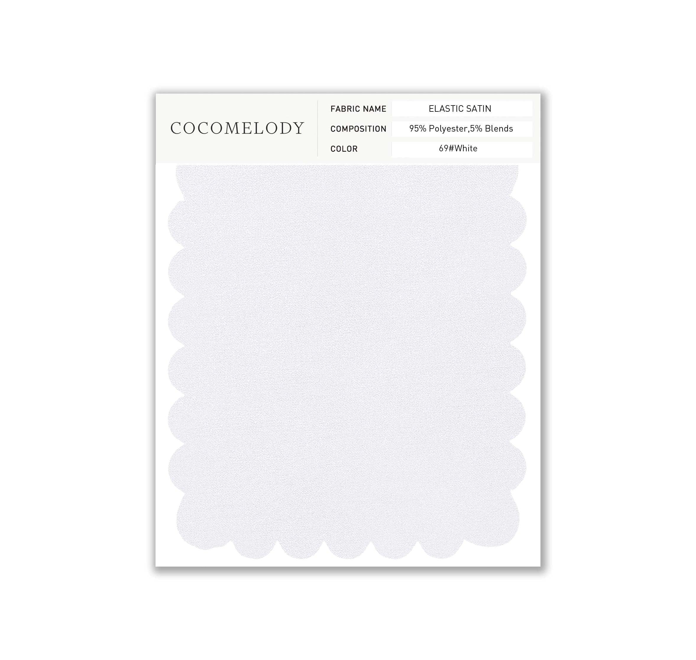 Elastic Satin Fabric Swatch in Single Color SWES16004 - COCOMELODY