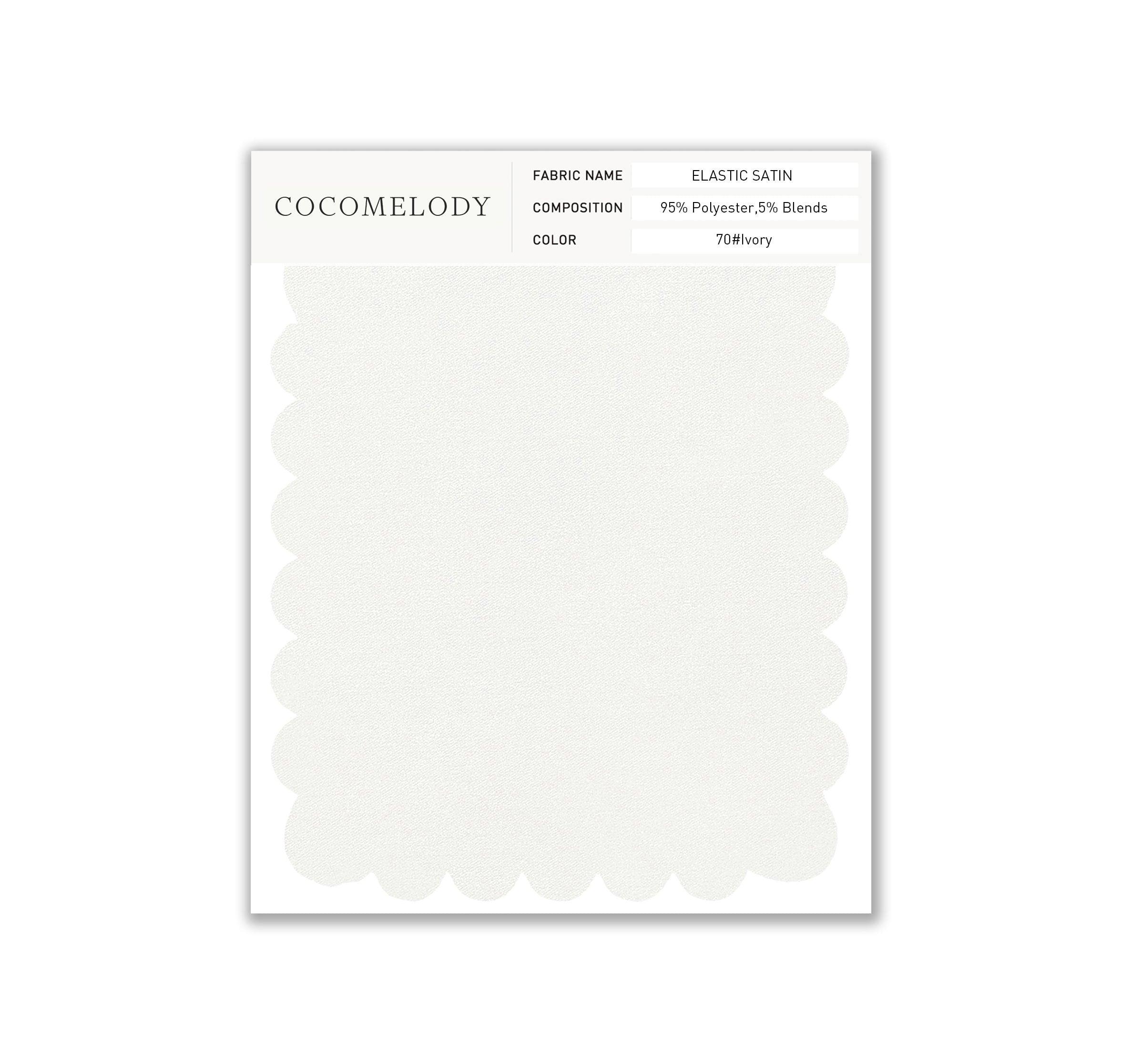 Elastic Satin Fabric Swatch in Single Color SWES16004 - COCOMELODY