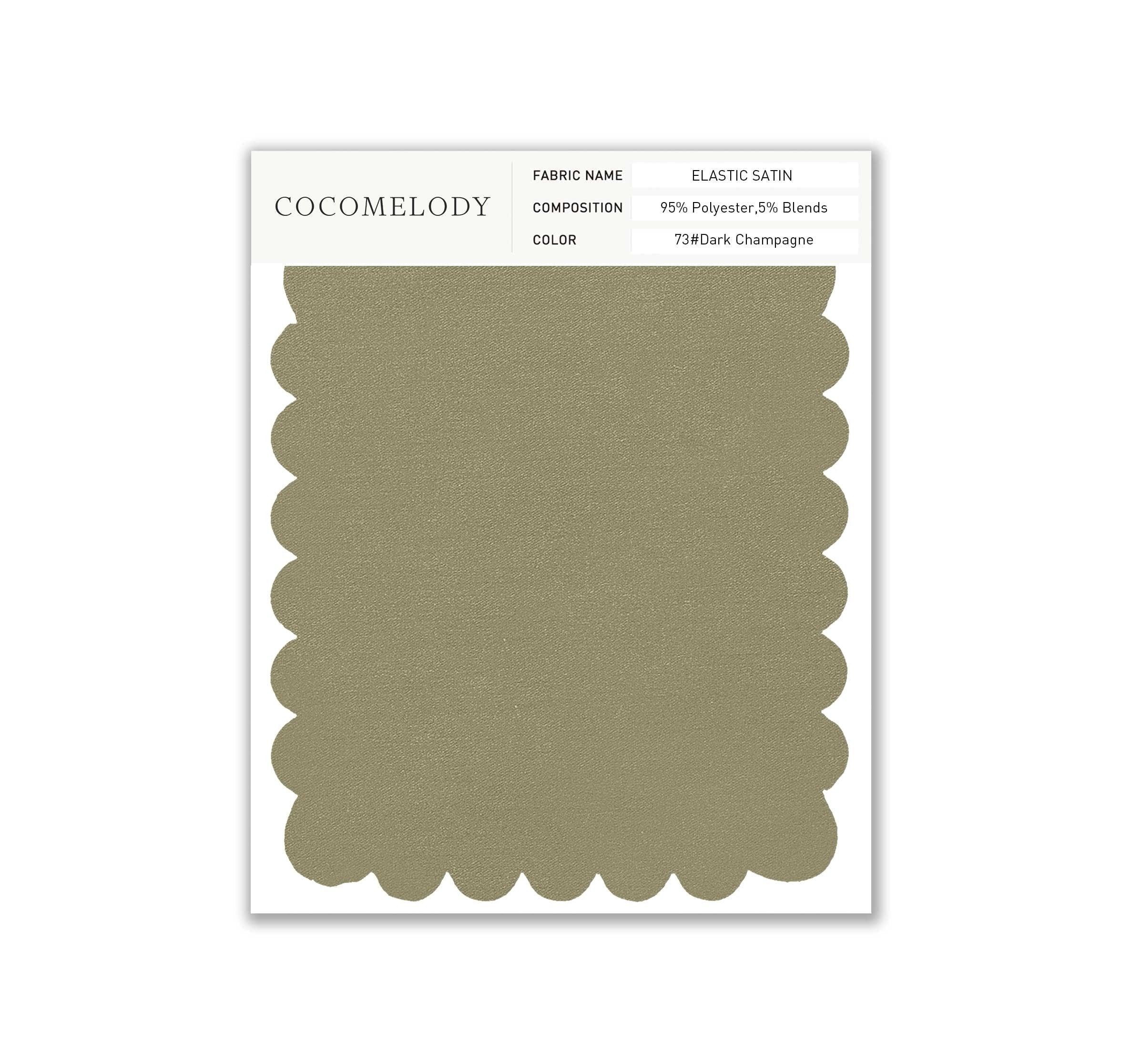 Elastic Satin Fabric Swatch in Single Color SWES16004 - COCOMELODY