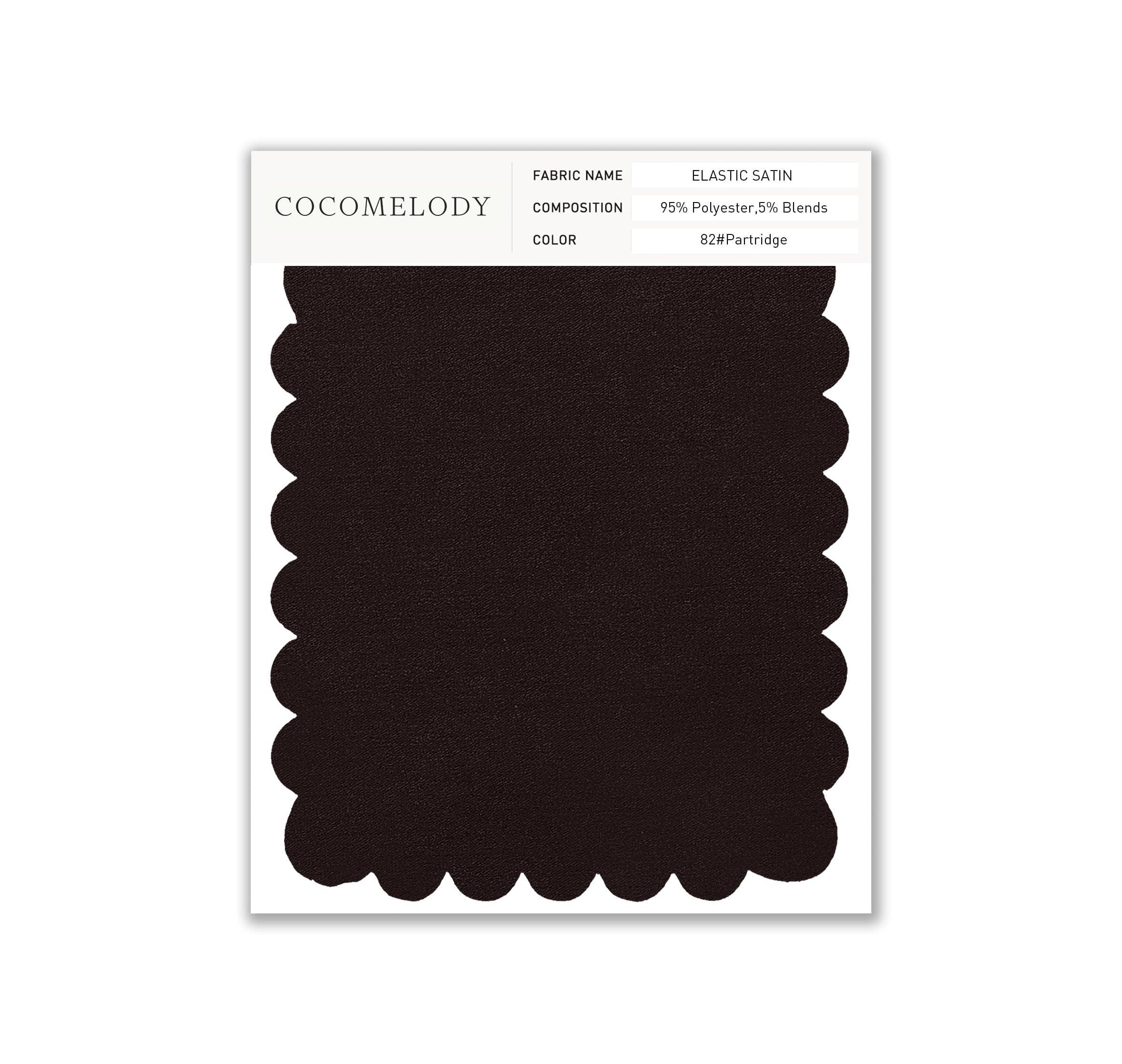Elastic Satin Fabric Swatch in Single Color SWES16004 - COCOMELODY