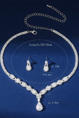 Gorgeous Zircon Earrings/Necklace Jewelry Sets (Set of 2) 737171017097 - COCOMELODY