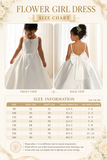 Elegant Satin Spaghetti Straps Back Big Bow Flower Girl Dresses 943918273899