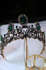 Crystals Rhinestone Tiara Earrings Jewelry 603671484721 - COCOMELODY