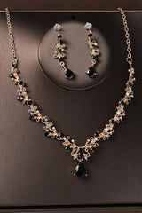 Crystals Tiara Necklace Earrings Jewelry 861264642104 - COCOMELODY