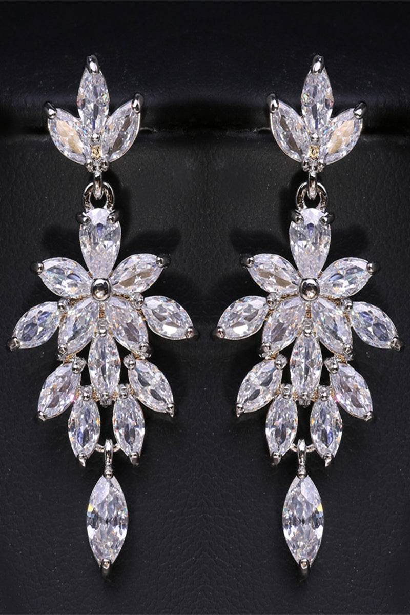 Luxurious Rhinestone Drop Earrings 693880171426 - COCOMELODY