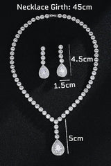 Gorgeous Zircon Earrings/Necklace Jewelry Sets (Set of 2) 702764815986 - COCOMELODY