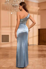 Sheath-Column Floor Length Elastic Silk like Satin Dress 825948016537 - COCOMELODY