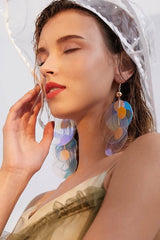 Transparent circular sequins Earrings 573695785599 - COCOMELODY