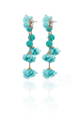 Graceful Flower Wedding Earrings with Beading HG18003 - COCOMELODY