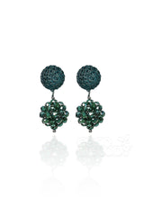 Eye-catching Crochet Wedding Earrings with Jewel HG18004 - COCOMELODY