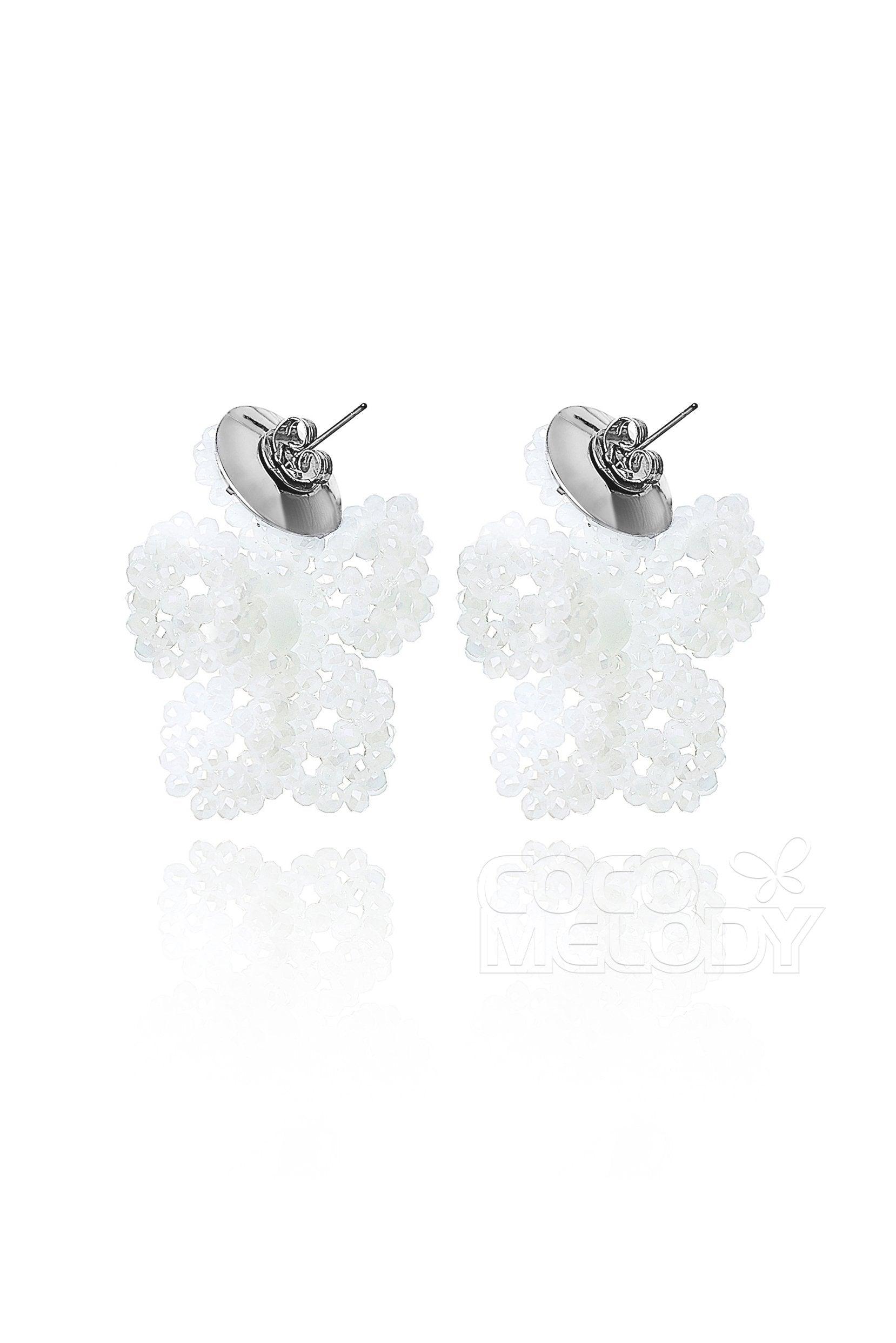 Charming Alloy Wedding Earrings with Imitation Pearl HG18007 - COCOMELODY