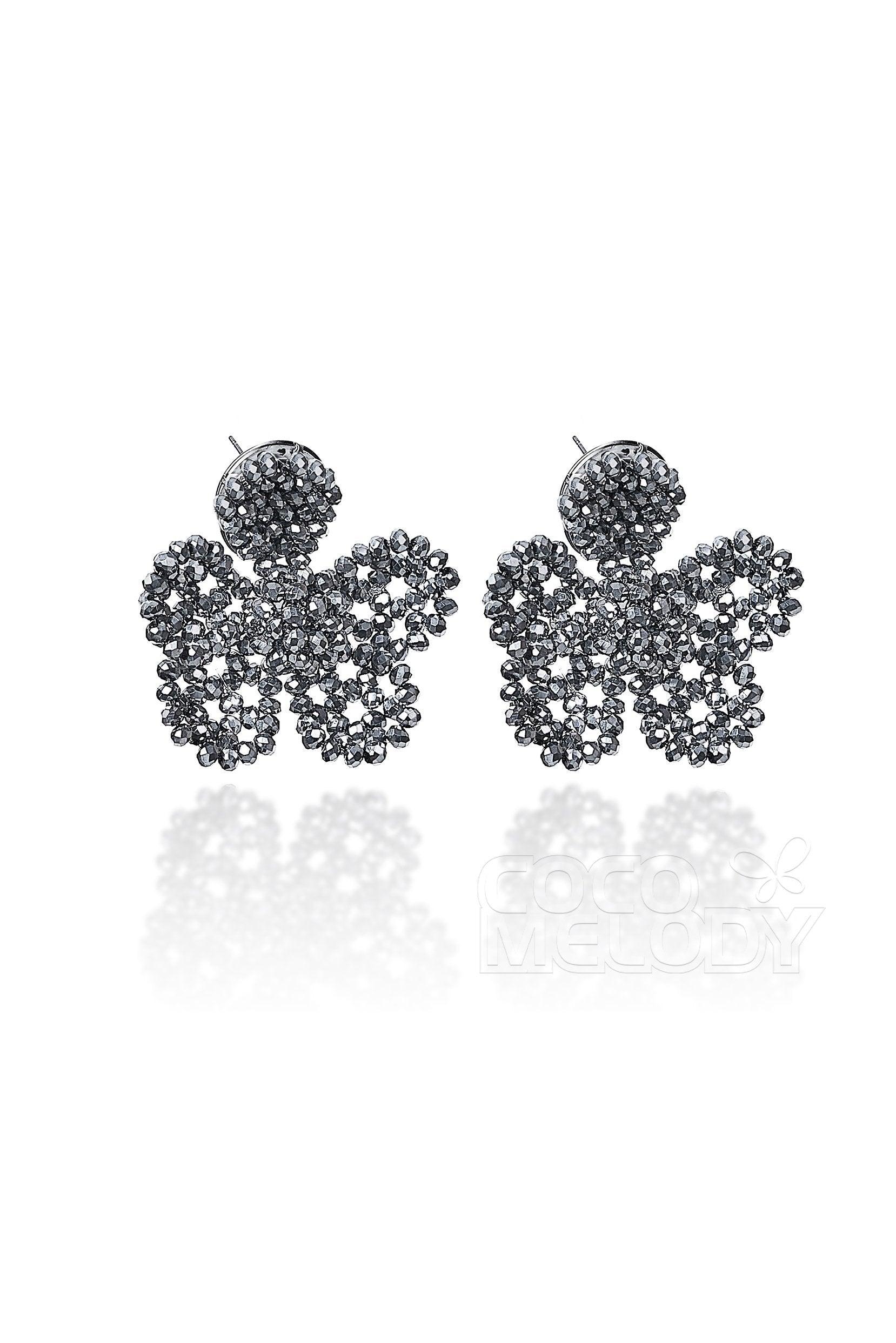 Charming Alloy Wedding Earrings with Imitation Pearl HG18007 - COCOMELODY
