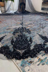 One-tier Lace Edge Lace Tulle Cathedral Veils with Appliques CV0337 - COCOMELODY