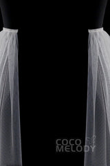 Perfect Chapel Train Tulle Wedding Skirt TR18003 - COCOMELODY