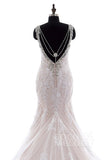 Trumpet-Mermaid Court Train Tulle Lace Wedding Dress LD3905 - COCOMELODY