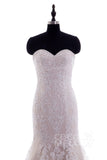 Trumpet-Mermaid Court Train Tulle Lace Wedding Dress LD3906 - COCOMELODY