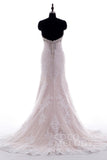 Trumpet-Mermaid Court Train Tulle Lace Wedding Dress LD3906 - COCOMELODY