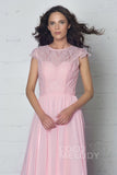 Sheath-Column Floor Length Lace and Chiffon Dress LOZF1503E - COCOMELODY
