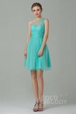 A-Line Short-Mini Tulle Bridesmaid Dress LOZM1503F - COCOMELODY