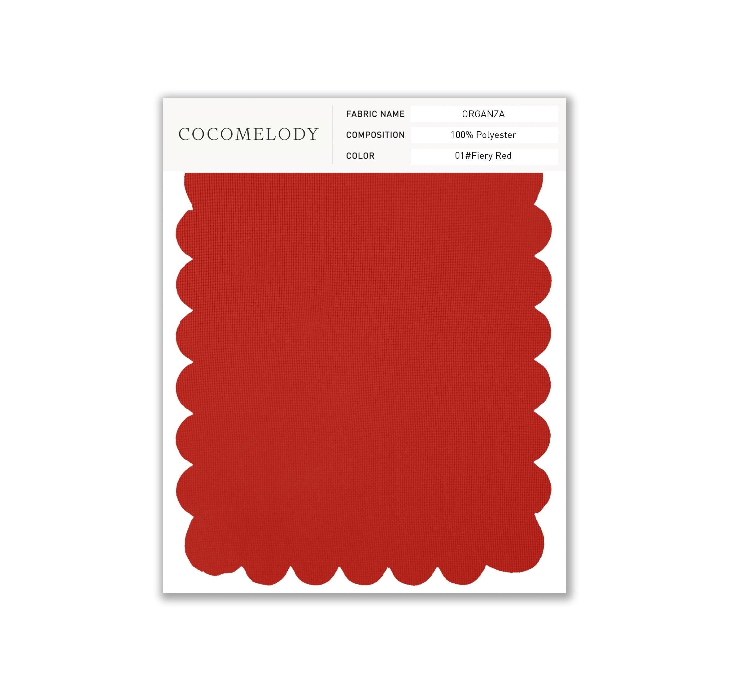 Organza Fabric Swatch in Single Color SWOR16006 - COCOMELODY