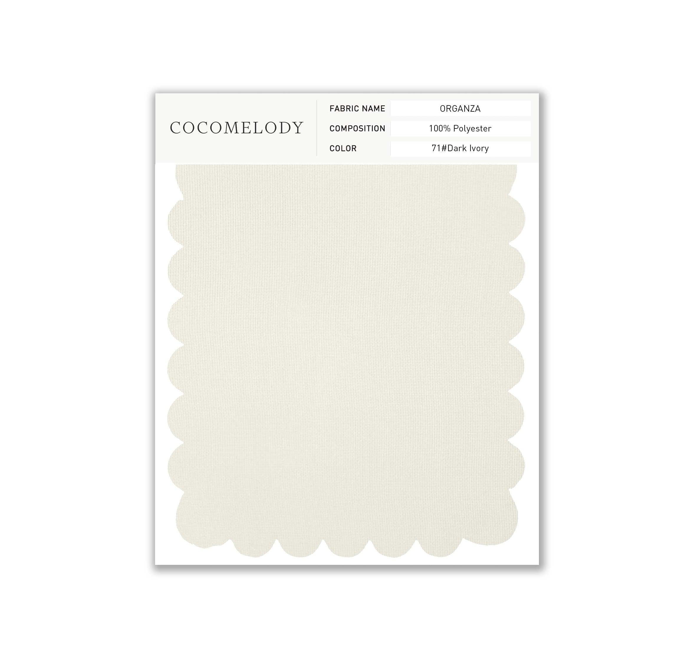 Organza Fabric Swatch in Single Color SWOR16006 - COCOMELODY