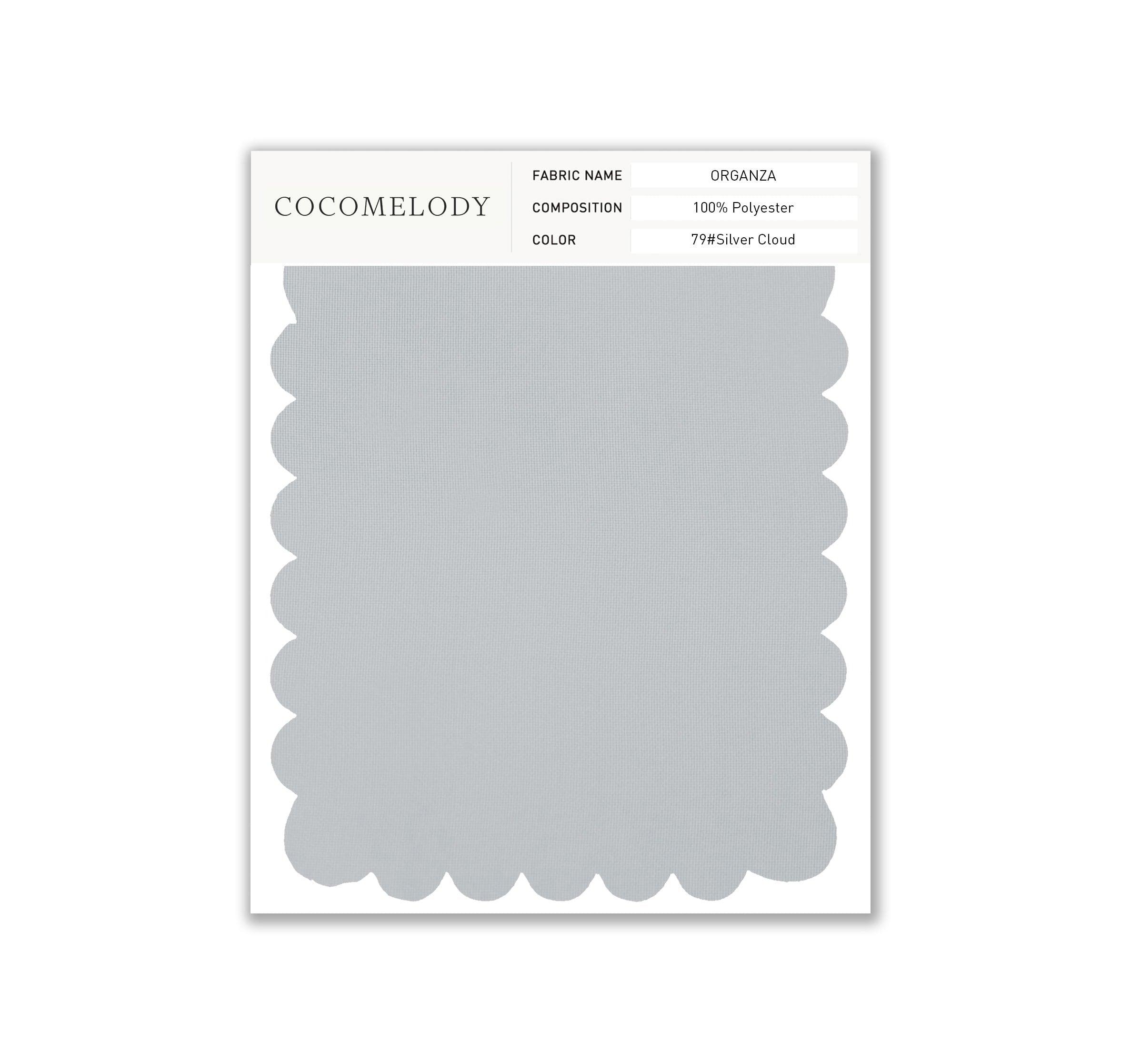 Organza Fabric Swatch in Single Color SWOR16006 - COCOMELODY