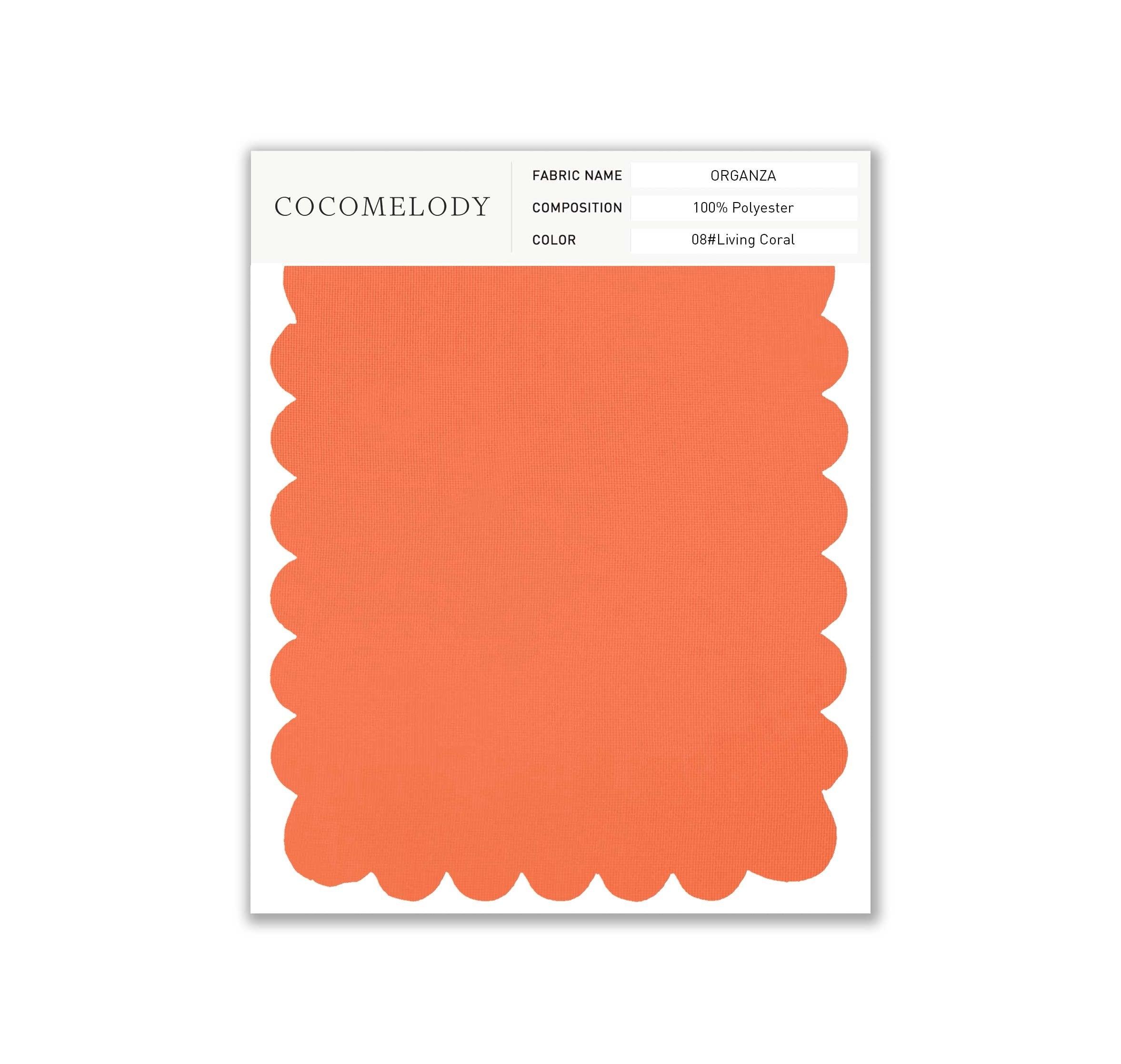 Organza Fabric Swatch in Single Color SWOR16006 - COCOMELODY