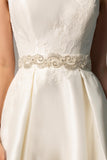 Tulle Wedding Sash with Rhinestone Imitation Pearl CC0056 - COCOMELODY