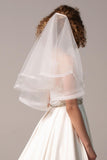 Two-tier Cut Edge Tulle Waist Veils CV0243 - COCOMELODY