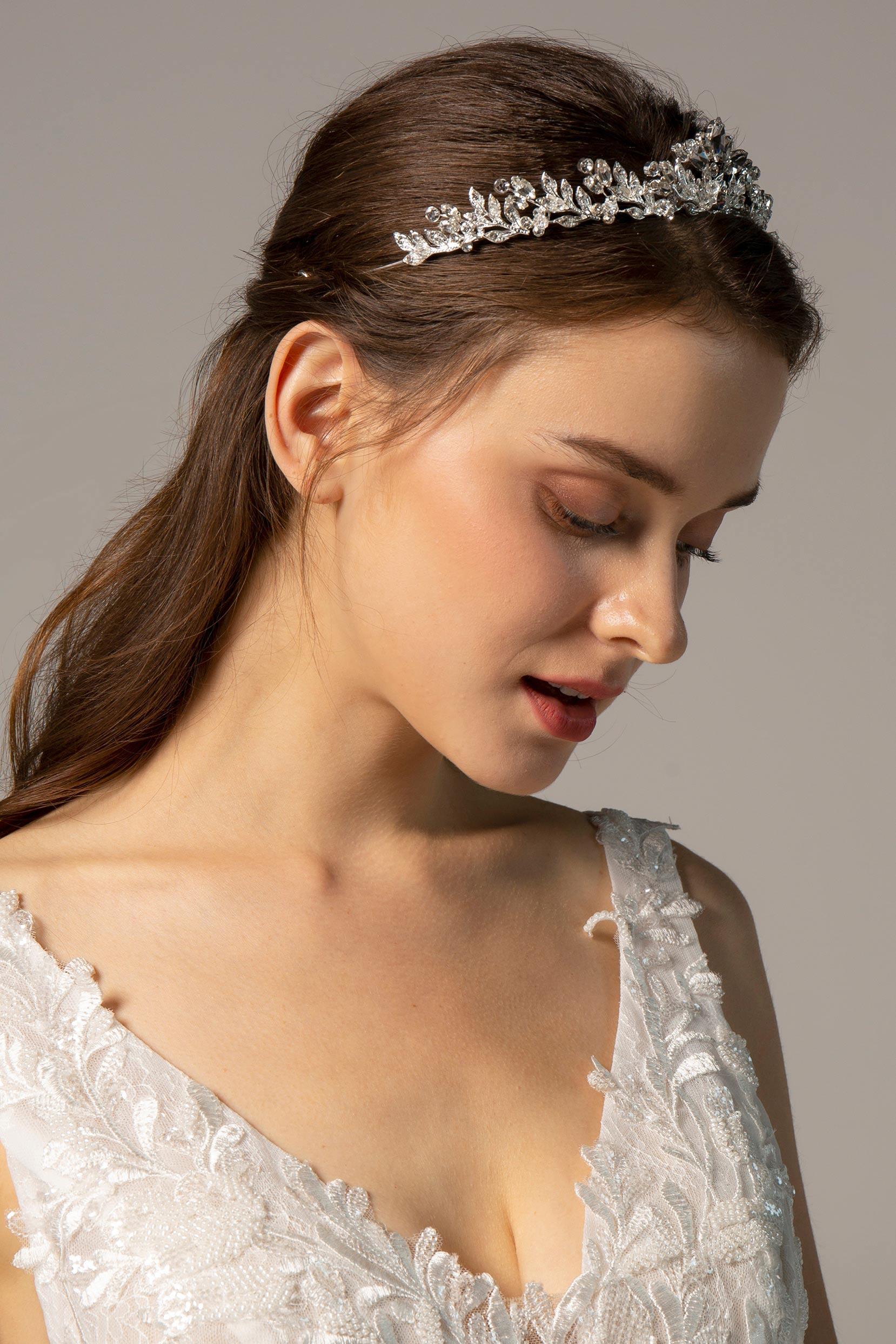 Alloy Tiaras with Rhinestone CH0268 - COCOMELODY