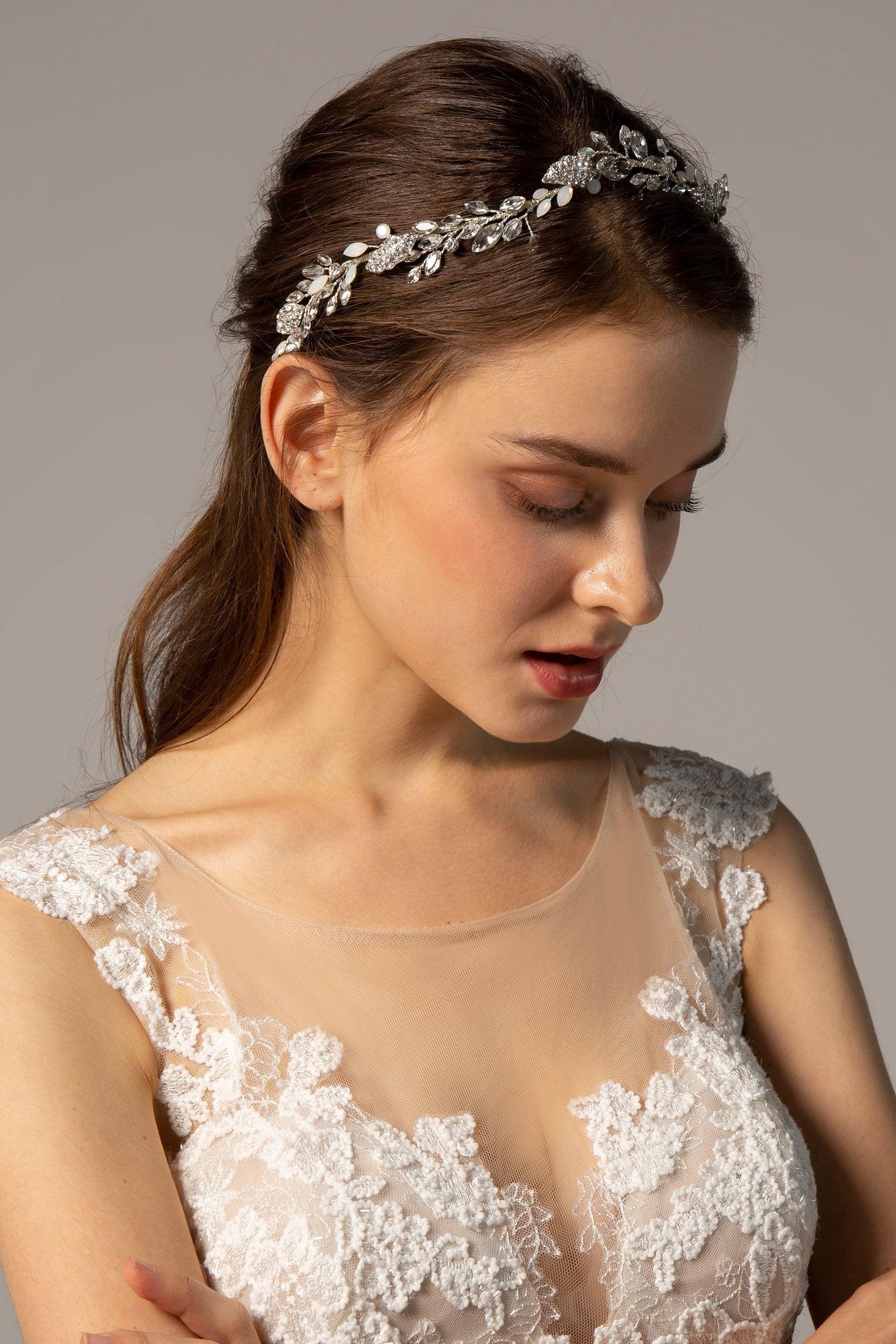 Alloy Headpieces with Rhinestone and Opal CH0274 - COCOMELODY