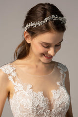 Alloy Headpieces with Rhinestone and Opal CH0274 - COCOMELODY