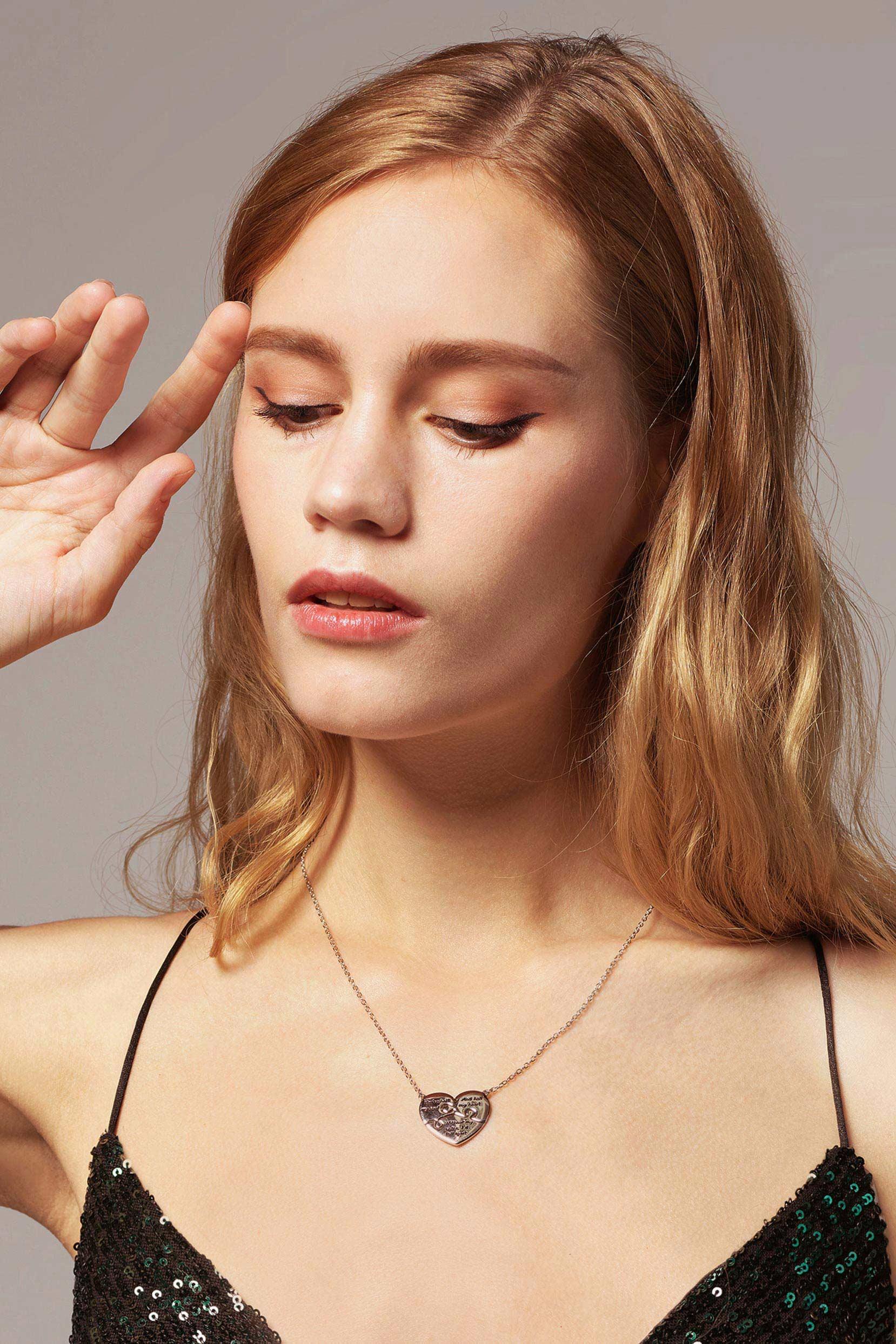 Rhodium plated Necklaces CX0014 - COCOMELODY