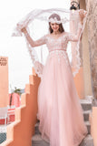One-tier Lace Edge Tulle Fingertip Veils with Appliques CV0229 - COCOMELODY