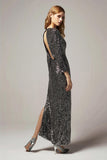 Sheath-Column Ankle Length Sequined Dress CS0266 - COCOMELODY