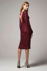 Sheath-Column Knee Length Sequined Dress CS0268 - COCOMELODY