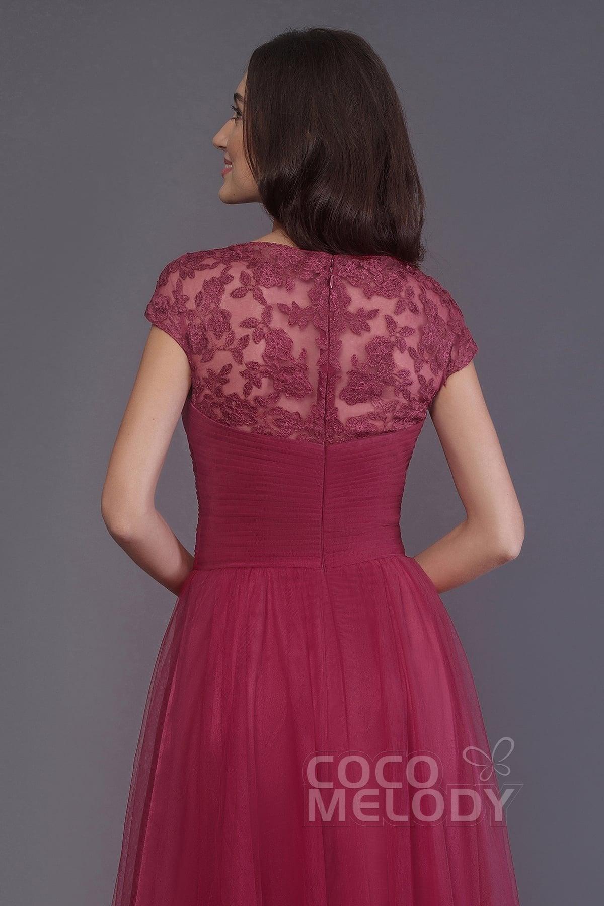 A-Line Knee Length Tulle Bridesmaid Dress PR3515CR - COCOMELODY