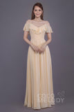 Sheath-Column Floor Length Chiffon Bridesmaid Dress PR3570PS - COCOMELODY