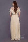 Sheath-Column Floor Length Chiffon Bridesmaid Dress PR3570PS - COCOMELODY