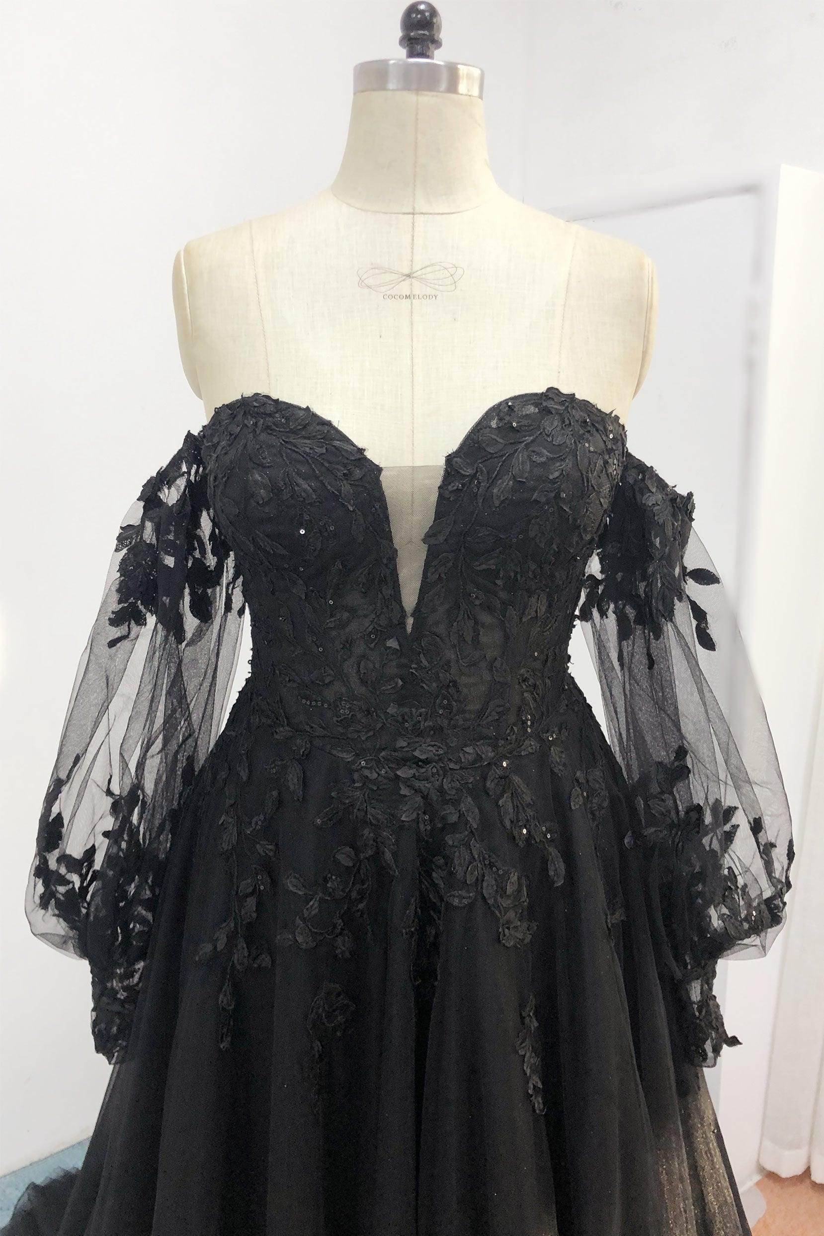 A-Line Court Train Tulle Wedding Dress CW2586 - COCOMELODY