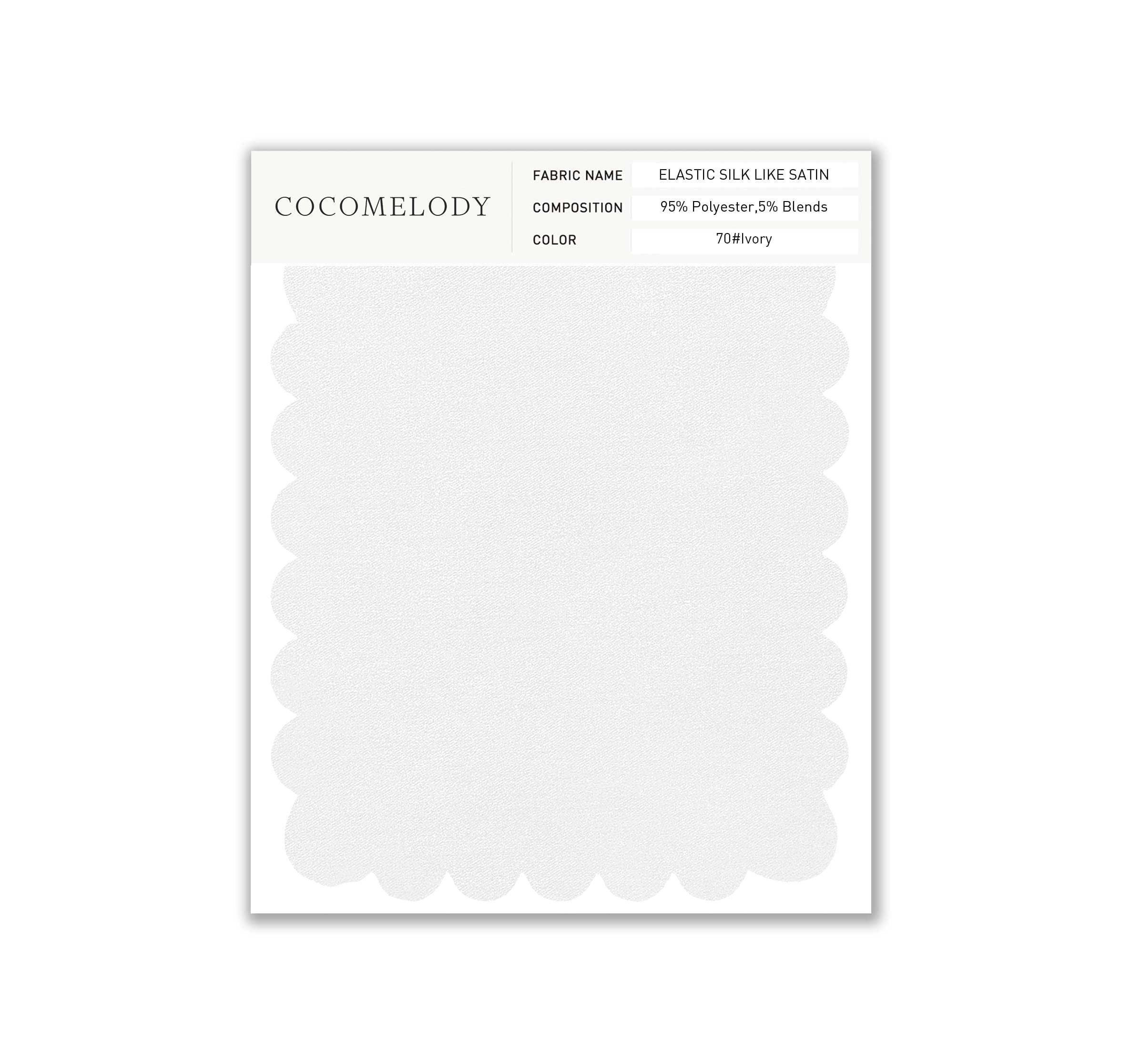 Elastic Silk like Satin Fabric Swatch in Single Color SWSS16005 - COCOMELODY