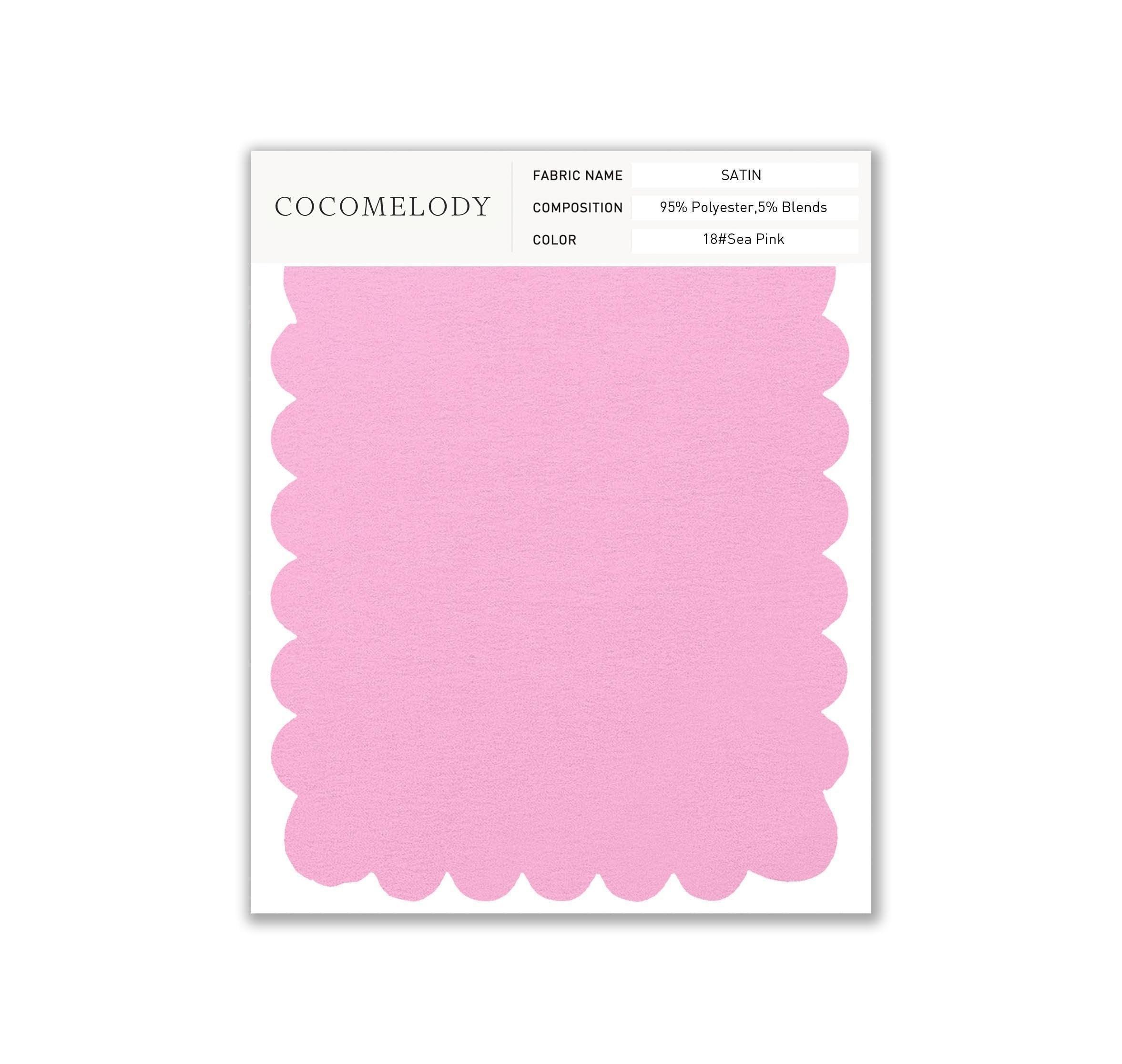Satin Fabric Swatch in Single Color SWST16003 - COCOMELODY