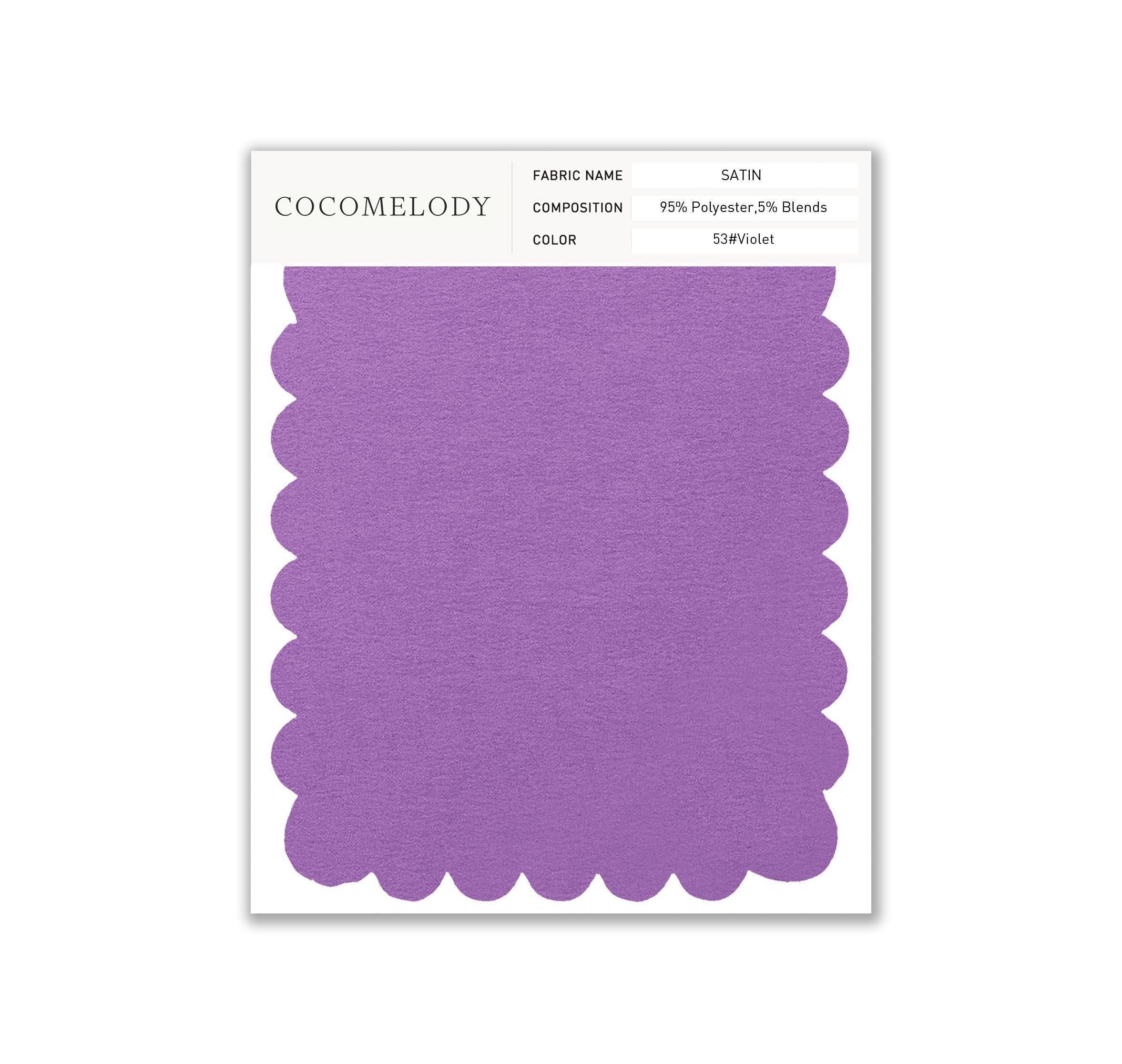 Satin Fabric Swatch in Single Color SWST16003 - COCOMELODY