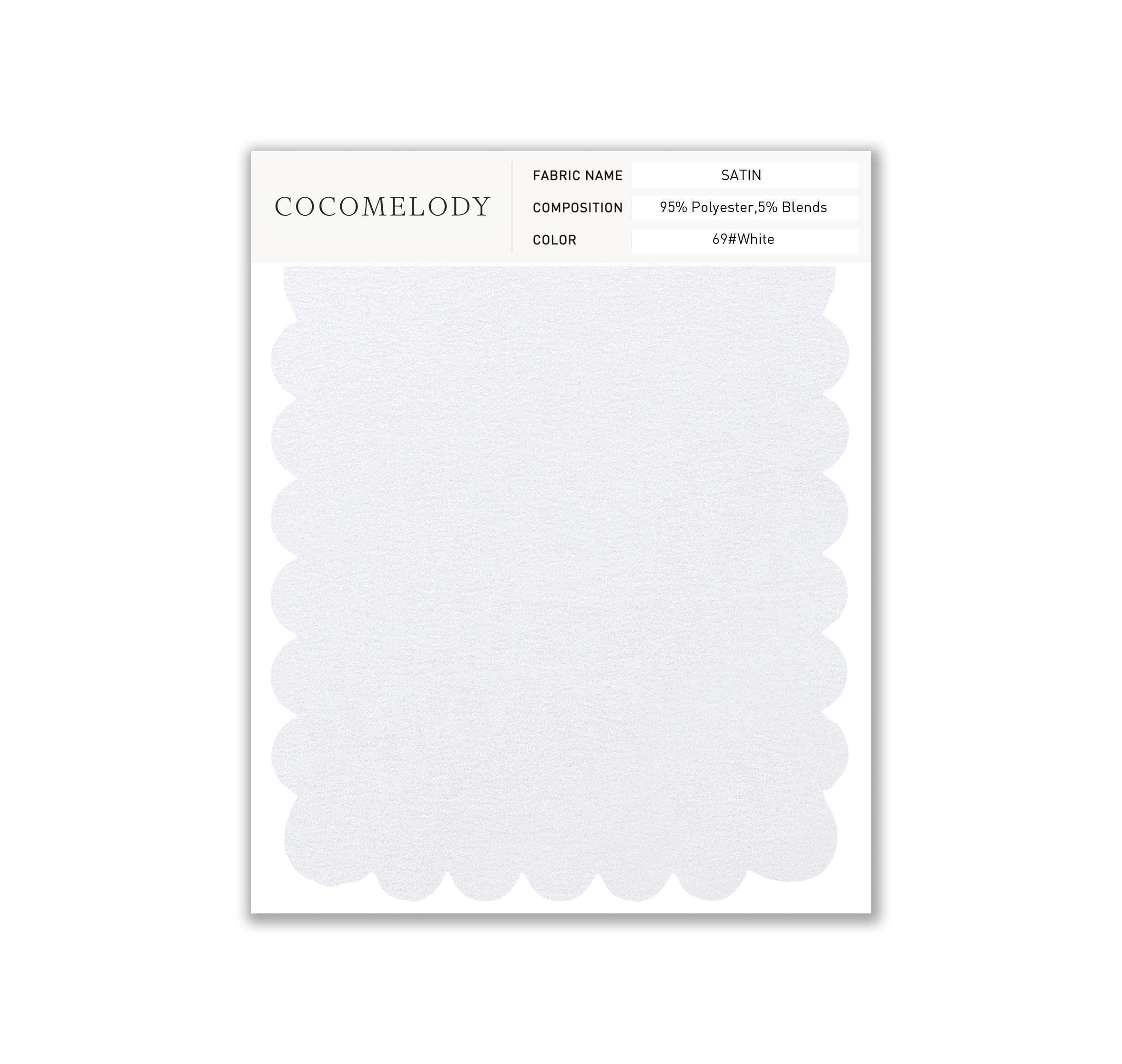 Satin Fabric Swatch in Single Color SWST16003 - COCOMELODY